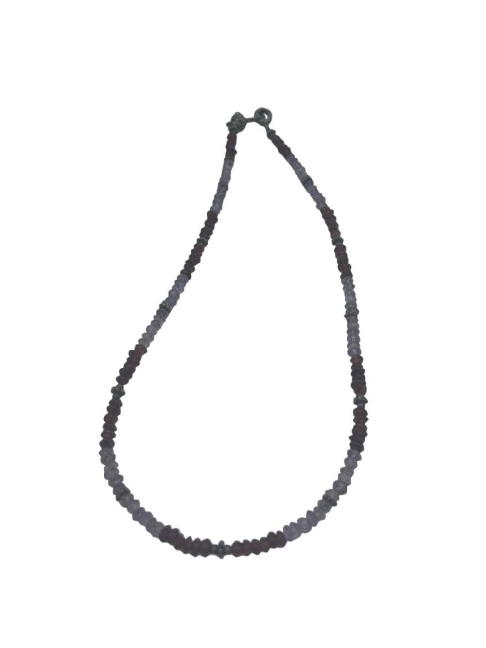 Faceted Gemstone Beaded Necklace With Hook Clasp Mixed Blue & Red Stone Beads Pr - Picture 5 of 5
